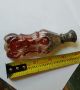 19th C.  Ruby And Clear Glass Crystal Scent Bottle With Sterling Top Danish? Perfume Bottles photo 8