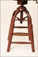 Vintage Industrial Drafting Stool Chair Factory Swivel Loft Wood Metal Toledo 1900-1950 photo 9