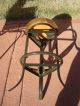 Antique Vintage 3 Leg Industrial Steel Wood Drafting Machinist Bar Stool Chair 1900-1950 photo 4