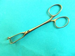 Antique 19th Cent.  French Tongue Forceps Medical Surgical Anesthesia Instrument photo
