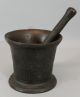 Early 19thc,  Signed Chilled,  Fancy Antique Pharmacy Cast Iron Mortar & Pestle Mortar & Pestles photo 1