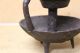 Museum Quality 17th C American Cast & Wrought Iron Grease Or Betty Lamp Primitives photo 3