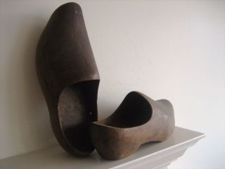 Antique Wooden Shoes / Clogs,  Made In Versailles / France,  1908, photo