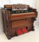1880s George Woods & Co Walnut Eastlake Victorian Parlor Pump Organ Keyboard photo 1