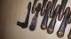 1930 ' S Vintage Cast Iron Metal Stair Carpet Holders Rods Clips X 22 (11 Pairs) Stair & Carpet Rods photo 4