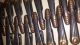 1930 ' S Vintage Cast Iron Metal Stair Carpet Holders Rods Clips X 22 (11 Pairs) Stair & Carpet Rods photo 5