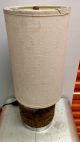 Vintage Laurel Cork & Chrome Table Lamp W/ Shade Mid-Century Modernism photo 4
