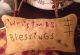 Grubby Christmas Blessings Primitive Pillow Ornament/tuck - 