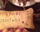 Grubby Christmas Blessings Primitive Pillow Ornament/tuck - 