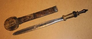 Congo Old African Knife Ancien Couteau Yaka Kongo Africa D ' Afrique Kongo Sword photo