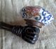 Vintage Vietnam Chinese Yao Mien Porcelain & Bamboo Smoking Pipe Other Southeast Asian Antiques photo 3