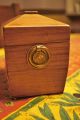 Antique 19th Century Tea Caddy Sarcophagus Shape Ivory Escutcheon 2 Compartments Boxes photo 5