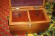 Antique 19th Century Tea Caddy Sarcophagus Shape Ivory Escutcheon 2 Compartments Boxes photo 8