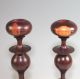 Antique Hard Wood Candle Sticks Candlesticks Other Antique Woodenware photo 1