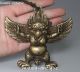 Tibetan Bronze Redpoll Winged Garuda Bird Eagle Buddha Statue Amulet Pendant Other Antique Chinese Statues photo 1