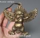 Tibetan Bronze Redpoll Winged Garuda Bird Eagle Buddha Statue Amulet Pendant Other Antique Chinese Statues photo 3