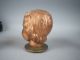 Rare Vintage Industrial Doll Head Copper Metal Mold Antique Industrial Molds photo 2