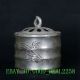 Tibet Silver Copper Hand - Carved Bamboo Leaves Incense Burner W Qianlong Mark 701 Incense Burners photo 2