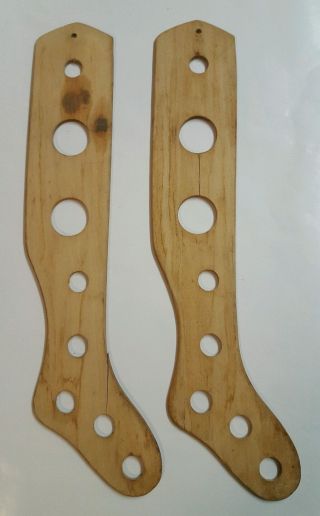 Antique Wooden Childs Sock Stretchers / Sock Forms photo