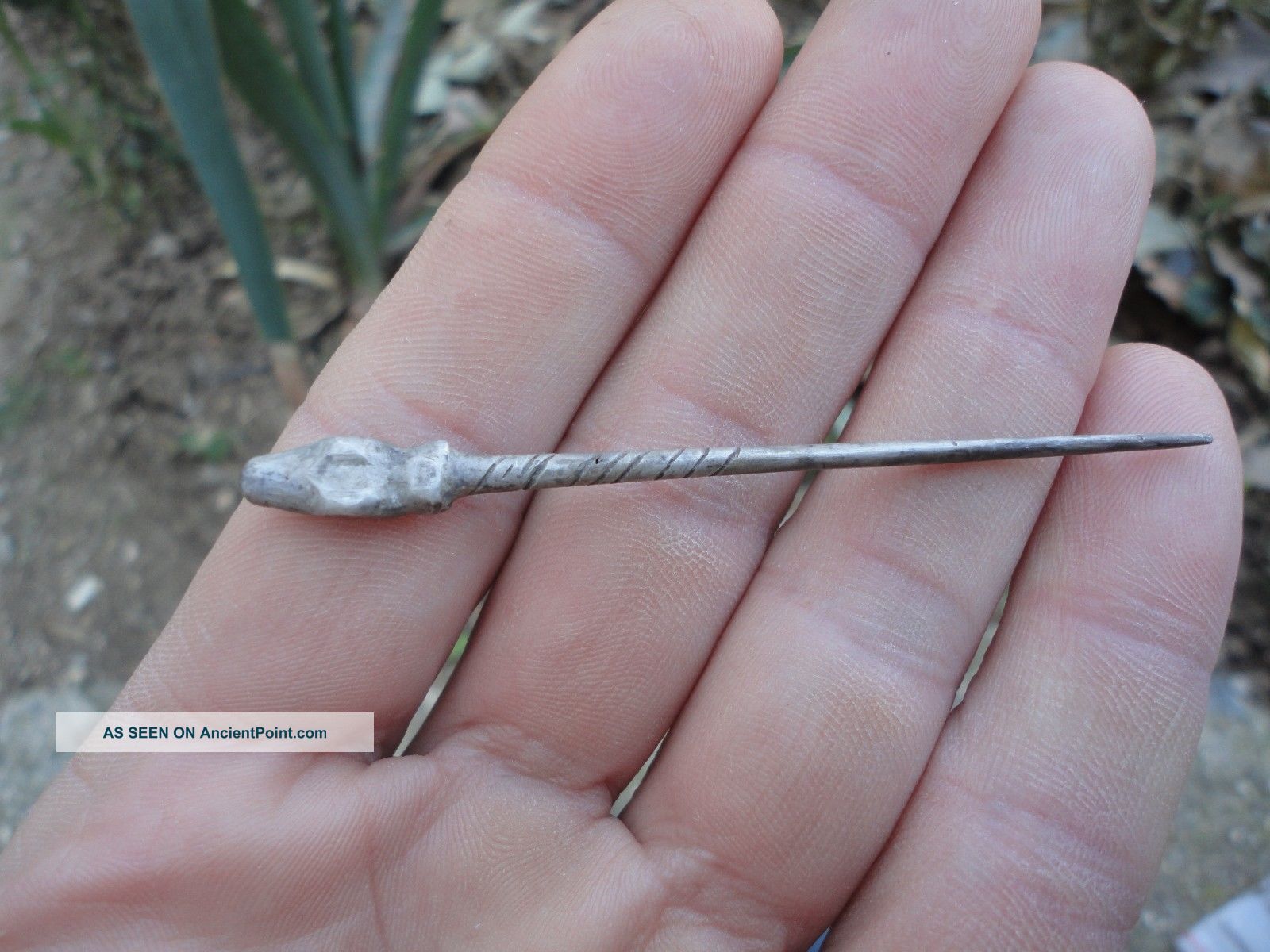 Ancient Roman Silver Hair Pin Hairclip 1st Century Ad Museum Quality Artifact Roman photo