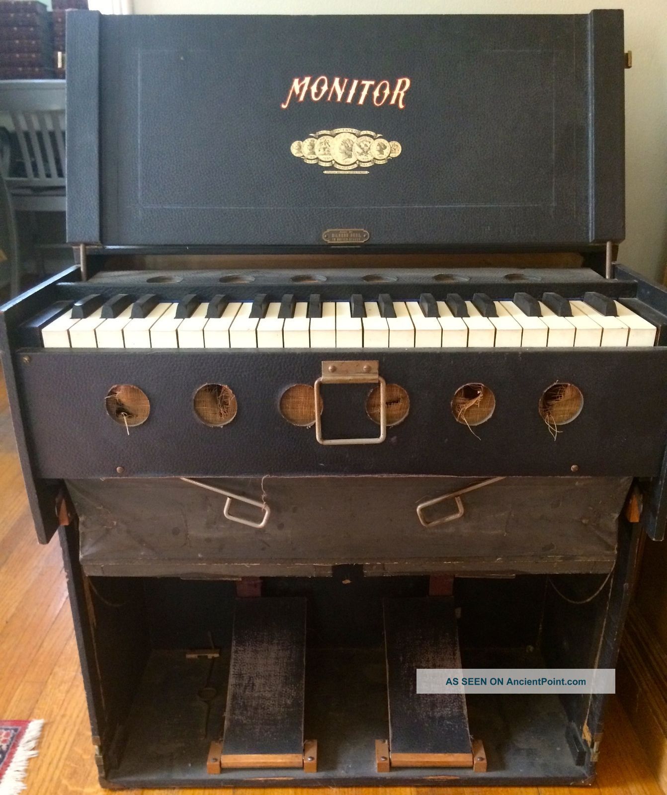 Rare Antique Bilhorn Brothers Monitor Portable Pump Reed Organ Usa Keyboard photo