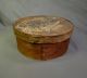 19th Century Primitive Old Flour Painted Round Wood Pantry Box Primitives photo 2