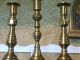 Antique Vintage Brass Beehive Candlestick Holder - Brass Candle Holders - (3) Metalware photo 4