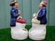 Pair: Mid 19thc Staffordshire O ' Shanter & Souter Seated Figures C1860s Figurines photo 3
