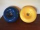 2 X 1960s Robert Sonneman Mod Lamps - Wall & Ceiling Sconce - Ufo Yellow Blue Mid-Century Modernism photo 9