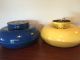 2 X 1960s Robert Sonneman Mod Lamps - Wall & Ceiling Sconce - Ufo Yellow Blue Mid-Century Modernism photo 4