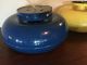 2 X 1960s Robert Sonneman Mod Lamps - Wall & Ceiling Sconce - Ufo Yellow Blue Mid-Century Modernism photo 6