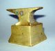 Antique Old Vintage Mini Brass Bronze Jewelers Silversmith Anvil Bench Tool Primitives photo 5