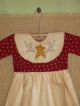 Primitive Doll Dress - Folkart - Handmade Stitchery - Home Decor - Grungy Primitives photo 1