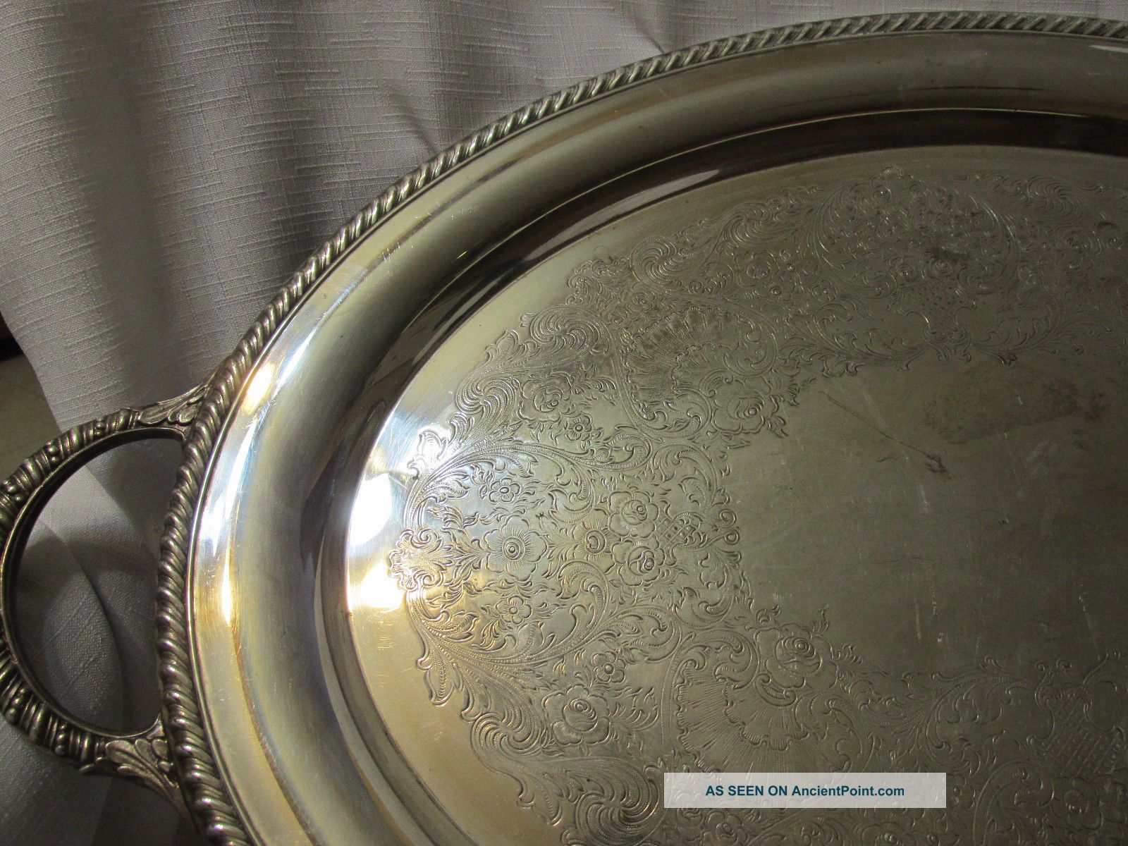 Large Wm Rogers Silverplate Serving Tray Platter 881 Large 24 
