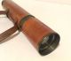 Antique Broadhurst Clarkson Co 4 Draw Brass Telescope Leather Case Other Antique Science Equip photo 5