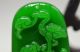 Delicate Chinese Natural Green Jade Hand Carved Dragon Turtle& Crane Pendant Hs4 Necklaces & Pendants photo 1