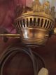 A Vintage Brass Duplex Oil Lamp Burner Converted To Electric Not 20th Century photo 2