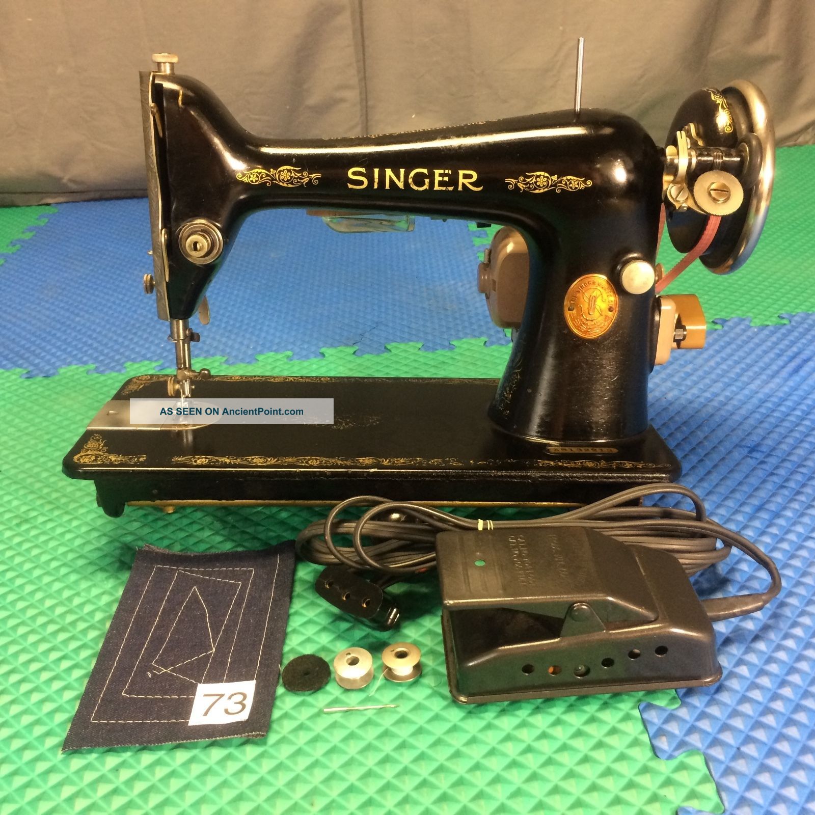 Serviced Perfect Antique 1926 Singer 66 Heavy Duty Electric Sewing Machine Sewing Machines photo