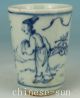 Chinese Old Porcelain Painting Belle Figure Collect Wine Tea Cup Gift Glasses & Cups photo 4