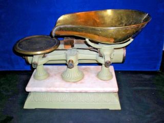 Antique 1898 The Computing Scale Co Store Candy Tobacco Balance Brass Barrel photo