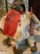 Primitive Snowman Doll Old Wool,  Old Spindle,  Old Photo,  Folk Art Snowman Doll Primitives photo 1