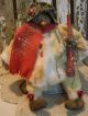 Primitive Snowman Doll Old Wool,  Old Spindle,  Old Photo,  Folk Art Snowman Doll Primitives photo 6