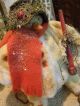 Primitive Snowman Doll Old Wool,  Old Spindle,  Old Photo,  Folk Art Snowman Doll Primitives photo 7