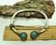 Ancient Silver Pennanular Brooch With Blue Glass Inserts. Other Antiquities photo 3