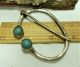 Ancient Silver Pennanular Brooch With Blue Glass Inserts. Other Antiquities photo 4
