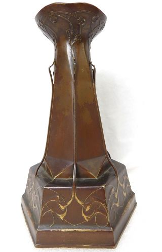 Antique Osiris Isis Bronzed Pewter Arts & Crafts Nouveau Vase Jugendstill Jug photo