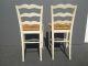 Three Ethan Allen Vintage French Country Rye Seats Barstools Bar Stools Post-1950 photo 7