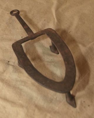 Antique Wrought Iron Hearthware Trivet Primitive Metal As Found photo