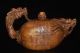 Collectible Chinese Old Rock Stone Hand Carved Dragon Teapot Shuanglongxizhu Teapots photo 2