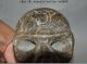 Old Chinese Hongshan Culture Hetian Jade Carved Skull And Crossbones Head Statue Other Antique Chinese Statues photo 1